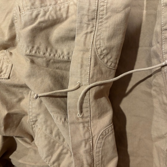J. Crew Vintage Anorak Khaki Hooded Quarter Button Up Drawstring Waist Size XS - Picture 6 of 6